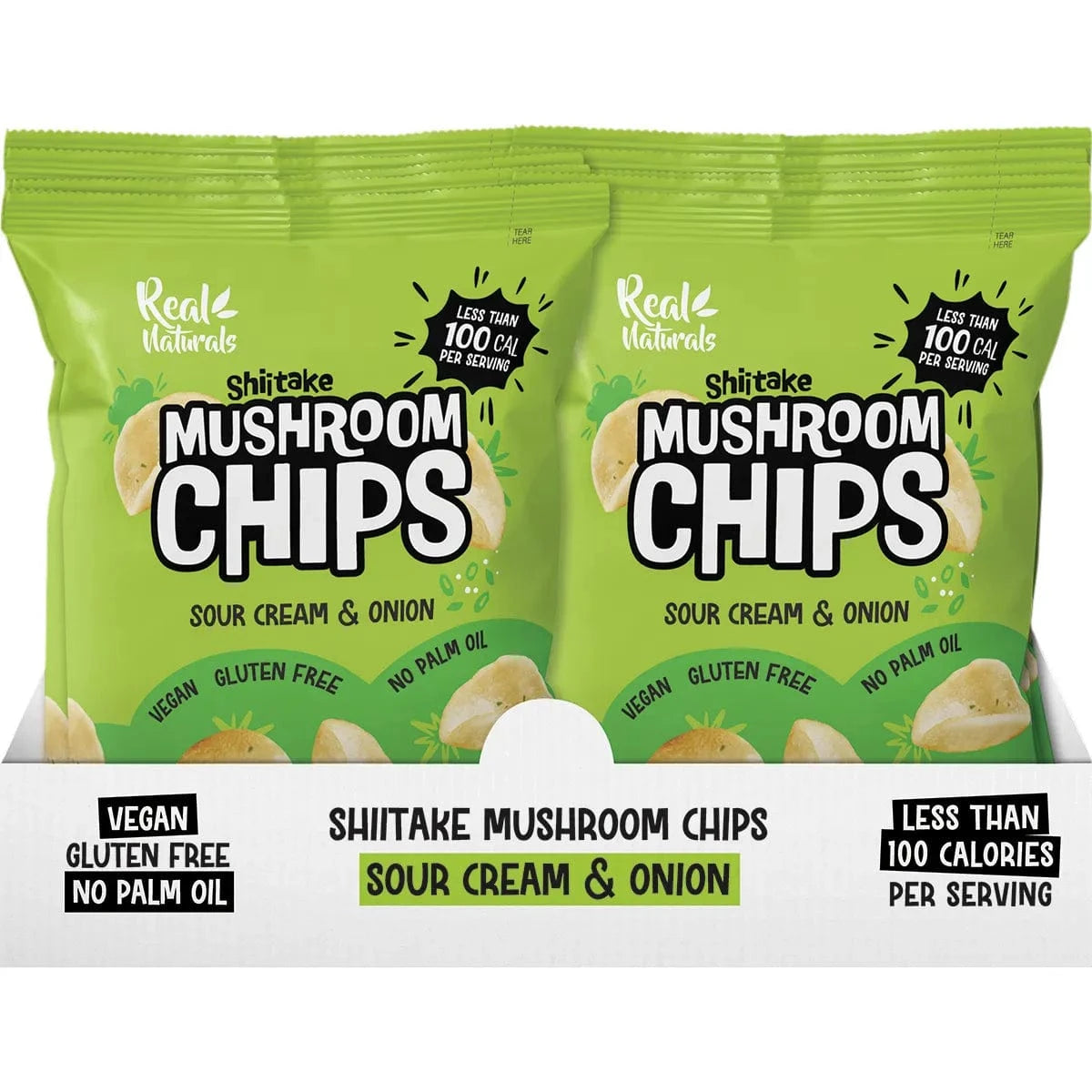 Real Naturals Snack Foods Real Naturals Shiitake Mushroom Chips Sour Cream & Onion 12 x 32g