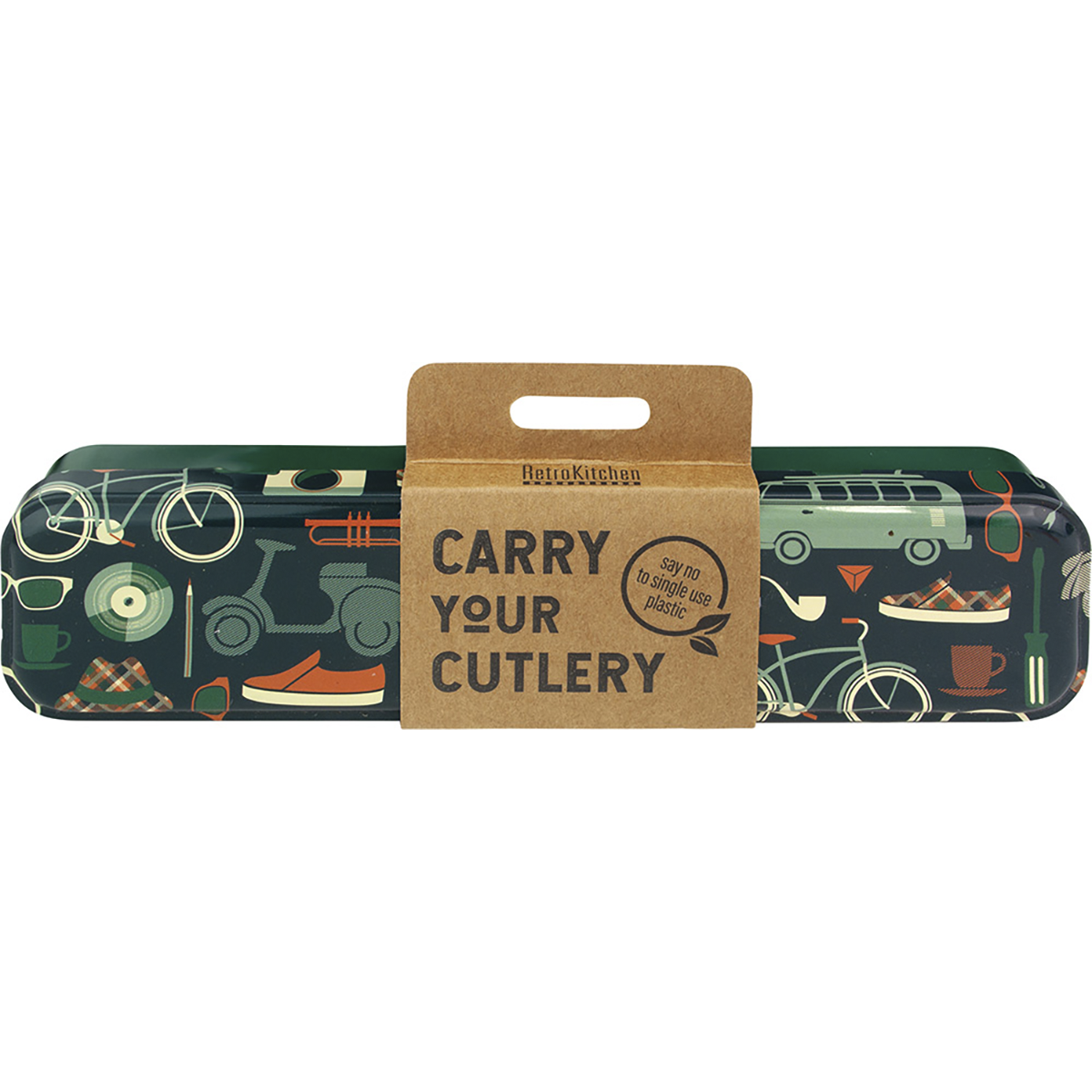 RetroKitchen Carry Your Cutlery Retro Man front image