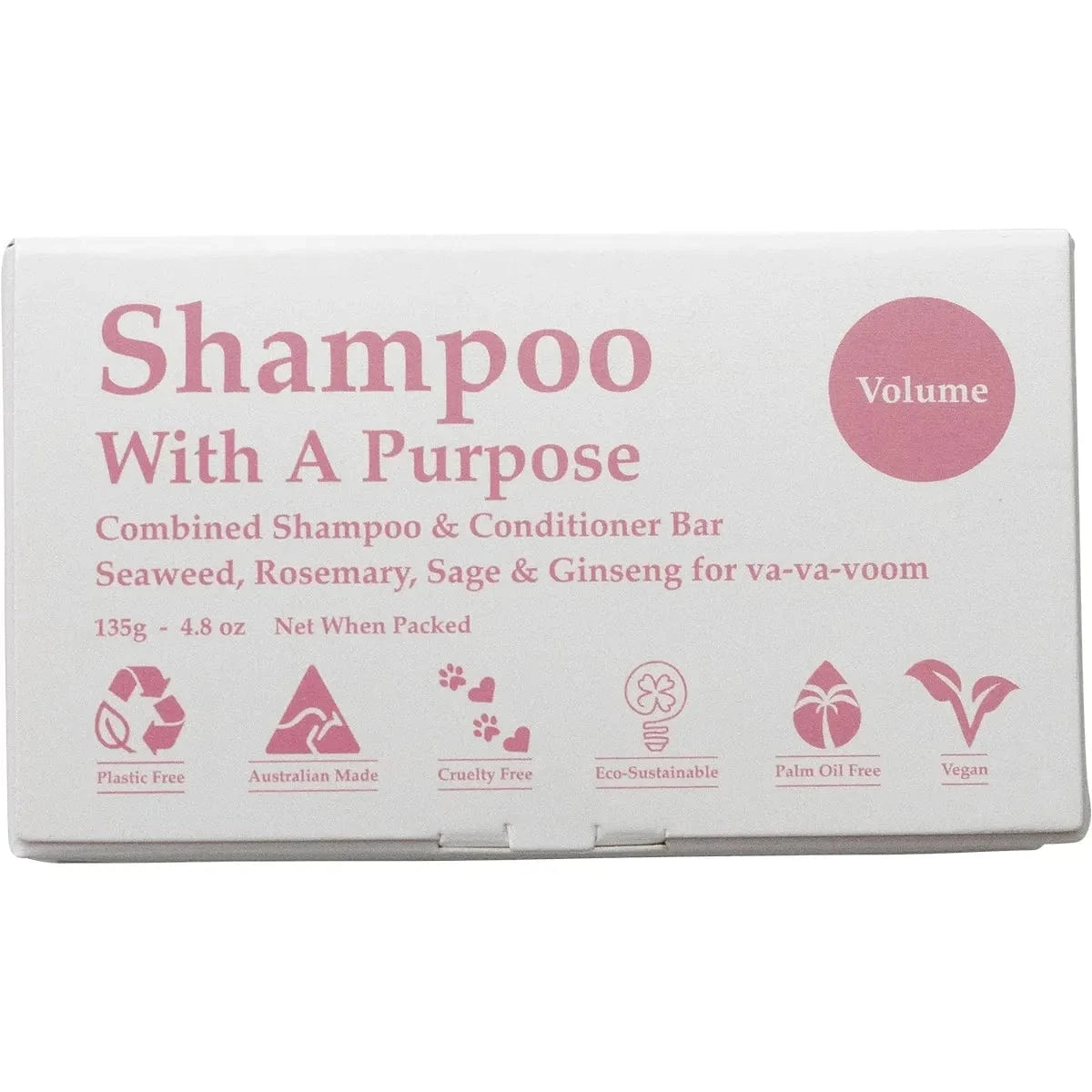 Shampoo with a Purpose Health & Beauty Shampoo with a Purpose Shampoo & Conditioner Bar Volume 135g