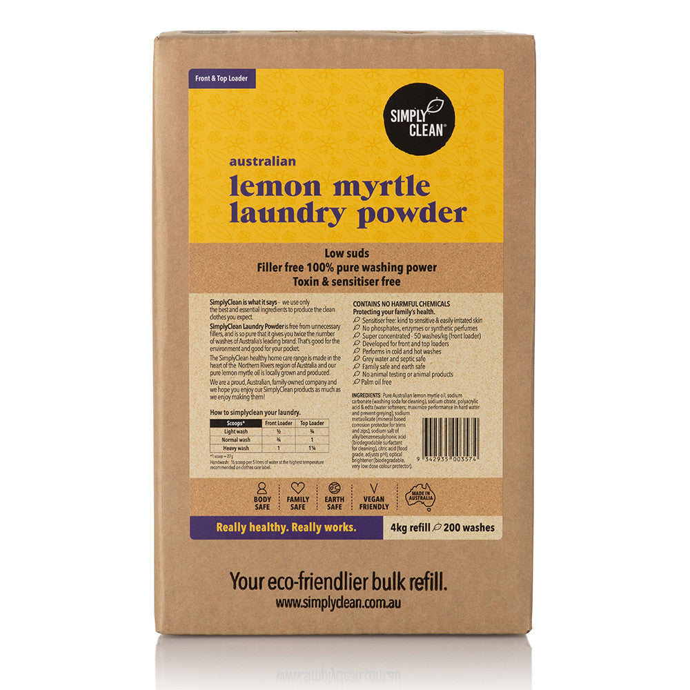 Simply Clean Laundry Powder Lemon Myrtle - 4kg variant
