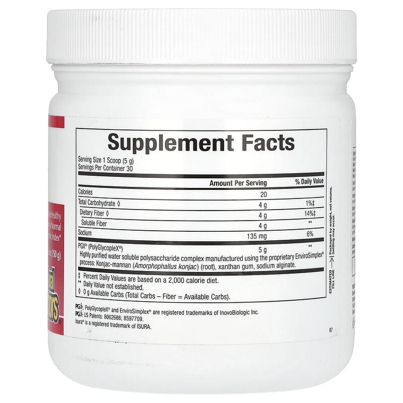 SlimStyles PGX Granules 150g Supplement Facts