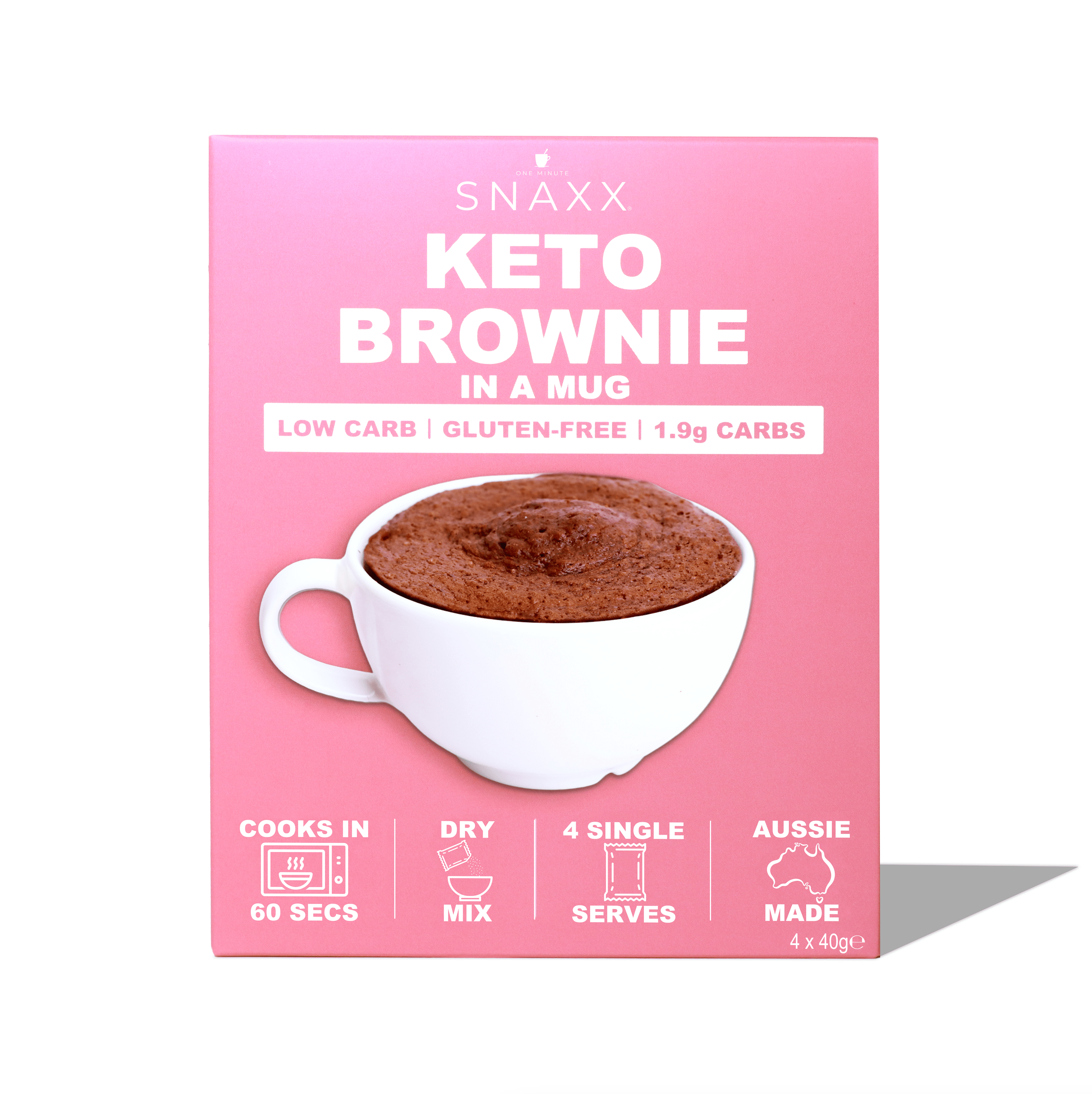 SNAXX Baking Mixes SNAXX  One Minute KETO Brownie 4x40