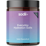 Sodii Vitamins & Supplements 185g Tub Sodii Everyday Hydration Salts Salty Passionfruit