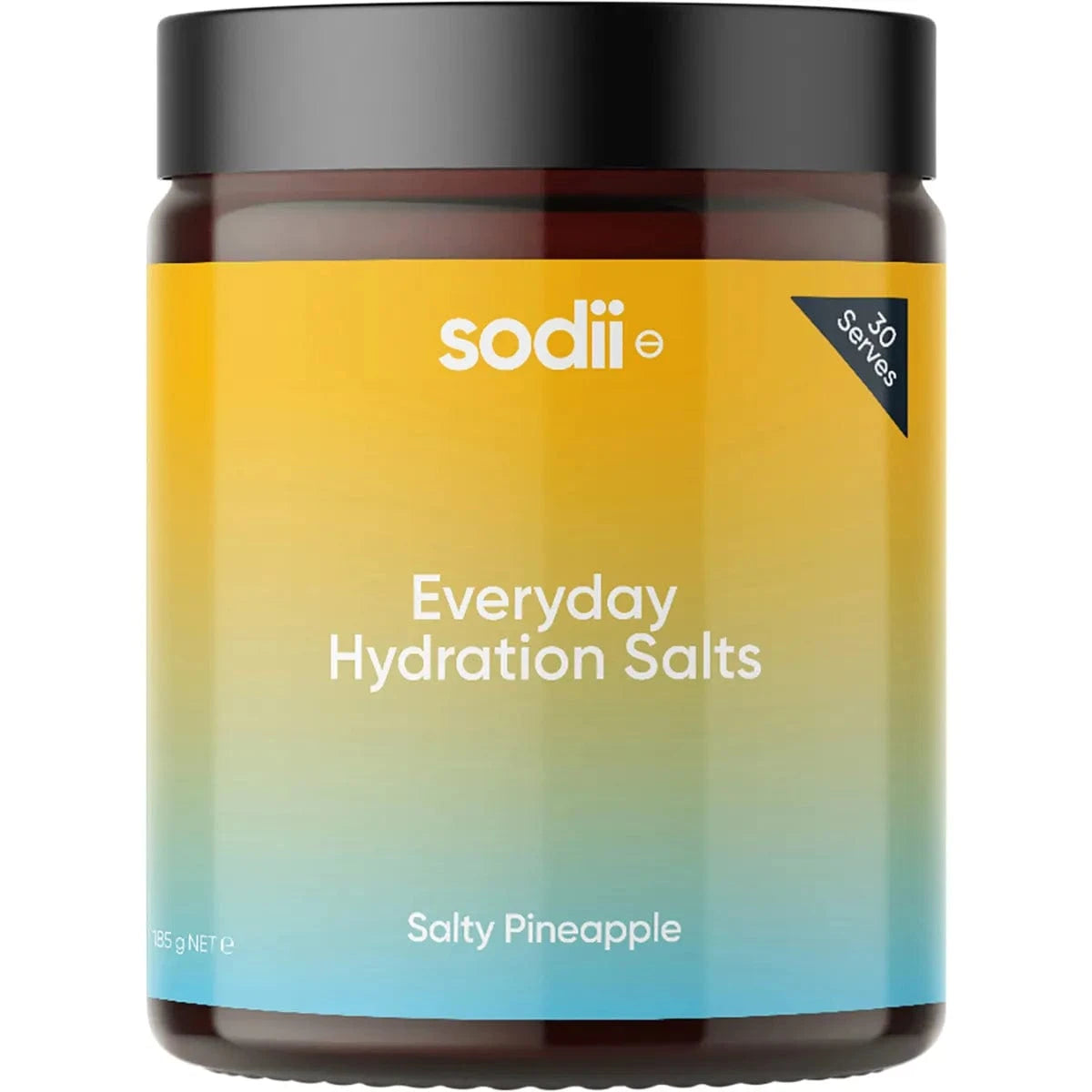 Sodii Vitamins & Supplements 185g Tub Sodii Everyday Hydration Salts Salty Pineapple