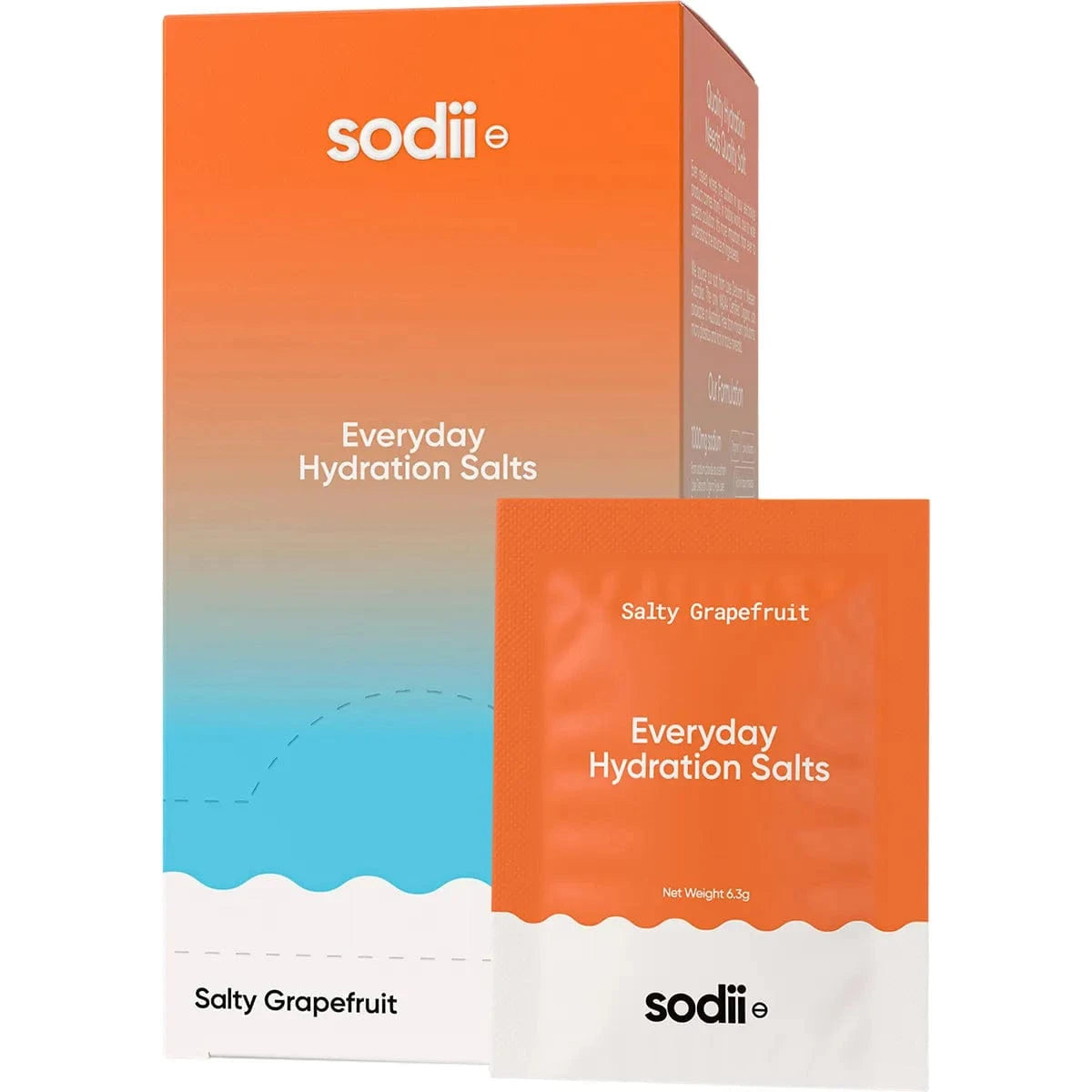 Sodii Vitamins & Supplements 30pk Sachets Sodii Everyday Hydration Salts Salty Grapefruit