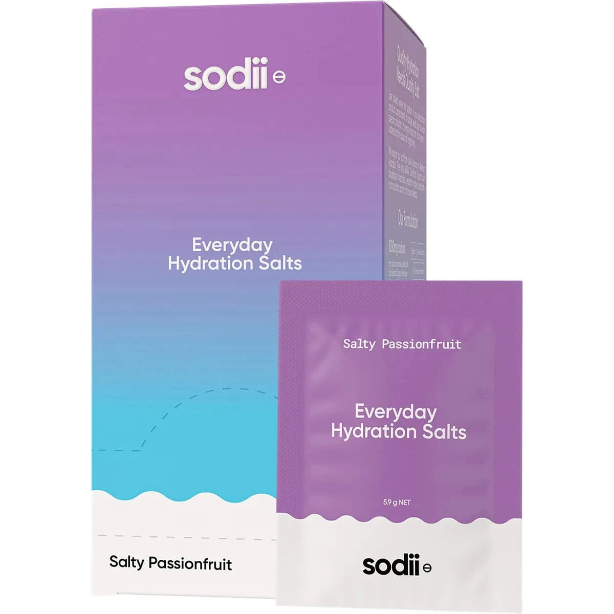 Sodii Vitamins & Supplements 30pk Sachets Sodii Everyday Hydration Salts Salty Passionfruit
