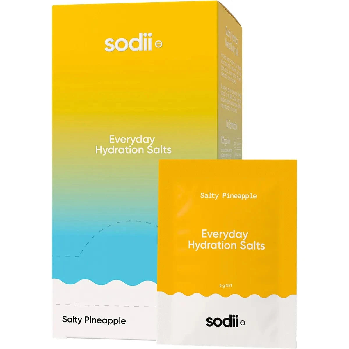 Sodii Vitamins & Supplements 30pk Sachets Sodii Everyday Hydration Salts Salty Pineapple