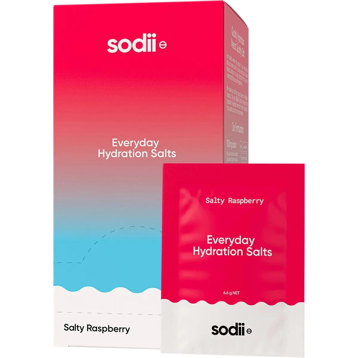 Sodii Vitamins & Supplements 30pk Sachets Sodii Everyday Hydration Salts Salty Raspberry