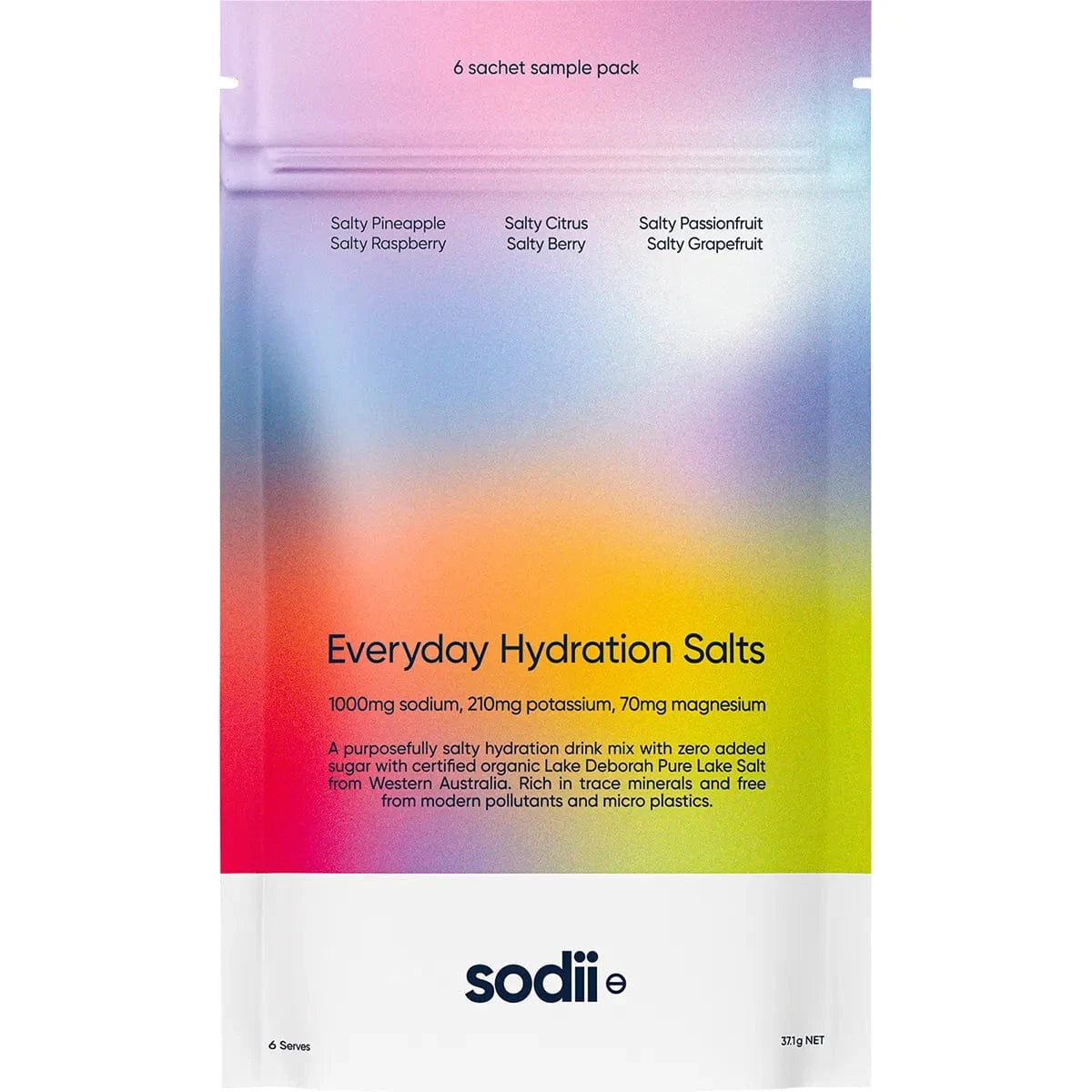 Sodii Vitamins & Supplements Sodii Everyday Hydration Salts Mixed Flavour 6pk