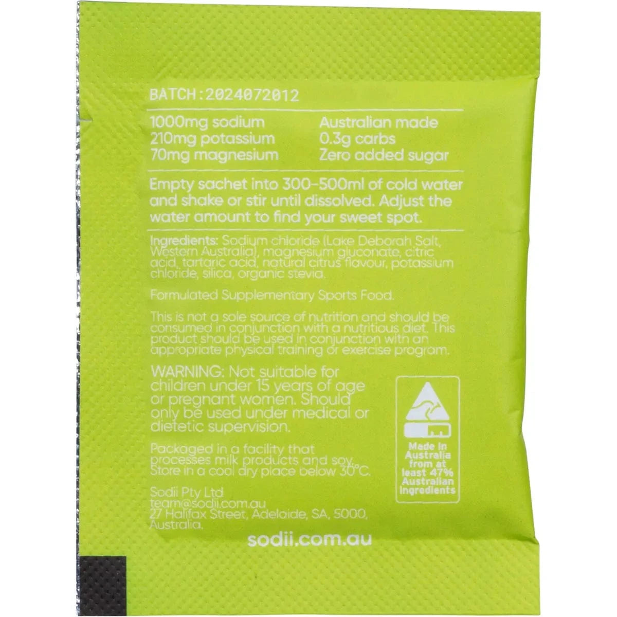 Sodii Vitamins & Supplements Sodii Everyday Hydration Salts Salty Citrus