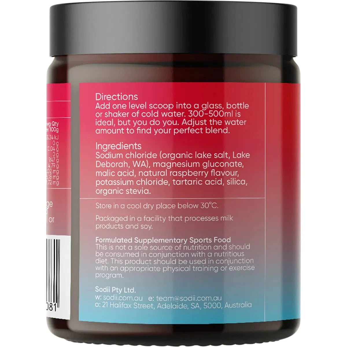 Sodii Vitamins & Supplements Sodii Everyday Hydration Salts Salty Raspberry