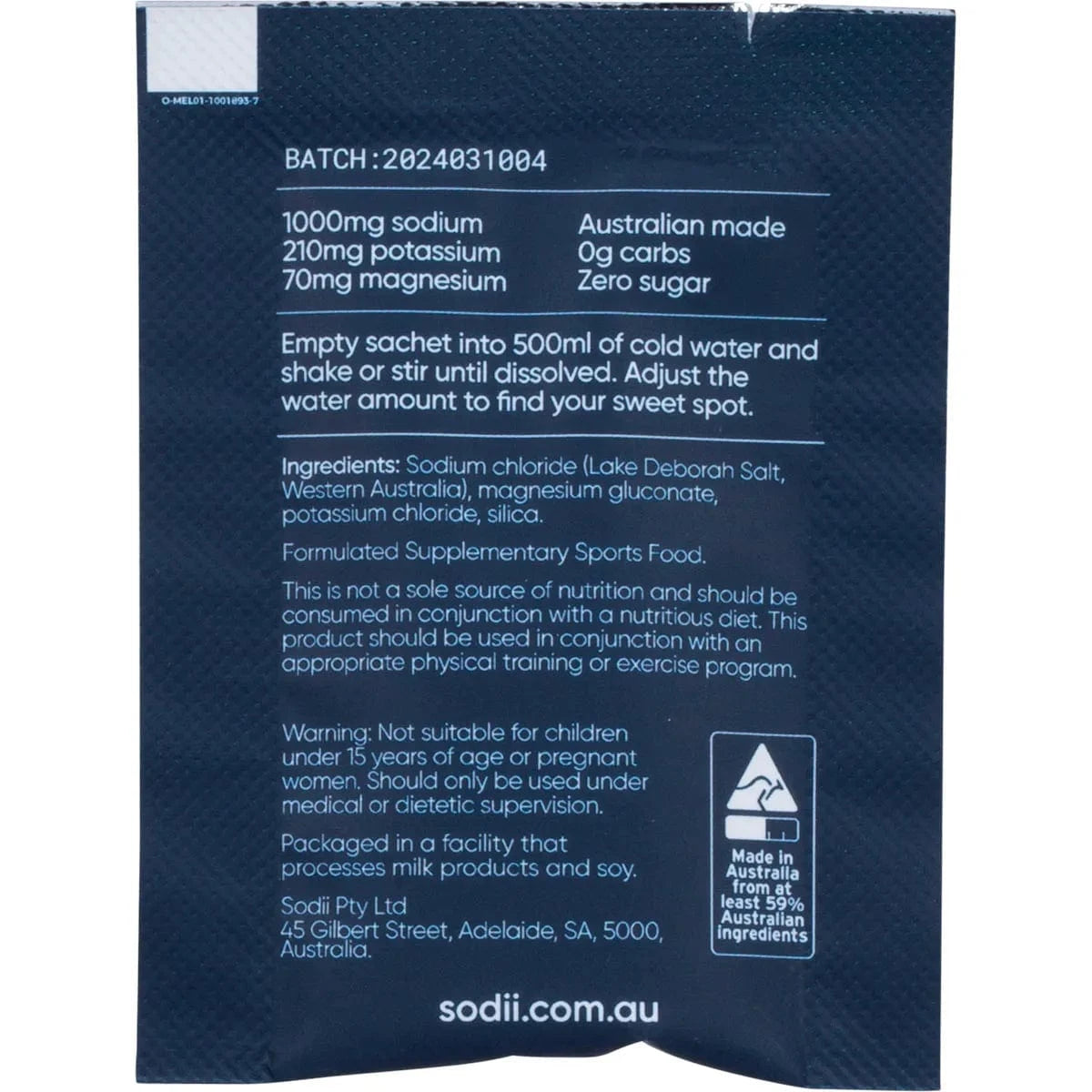 Sodii Vitamins & Supplements Sodii Everyday Hydration Salts Unflavoured