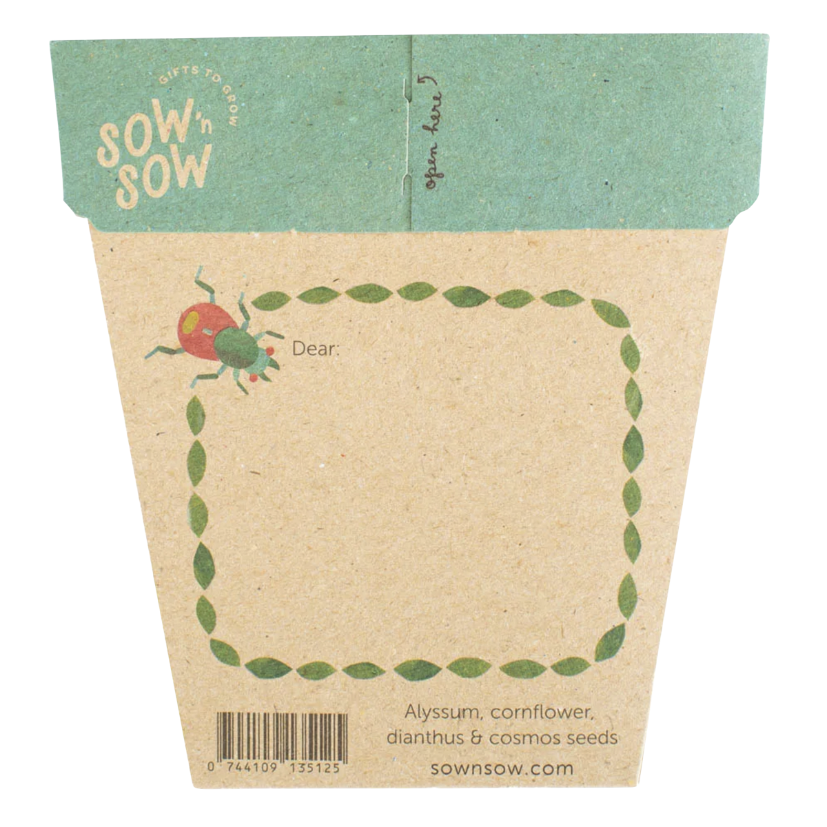 Sow 'n Sow Gift Of Seeds Bug Wonderland back image