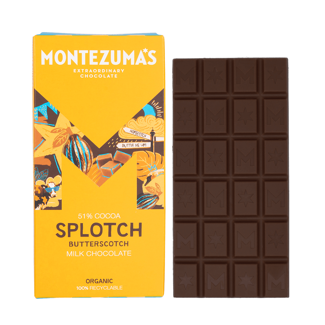 Montezuma's Splotch Butterscotch Milk Chocolate 90g