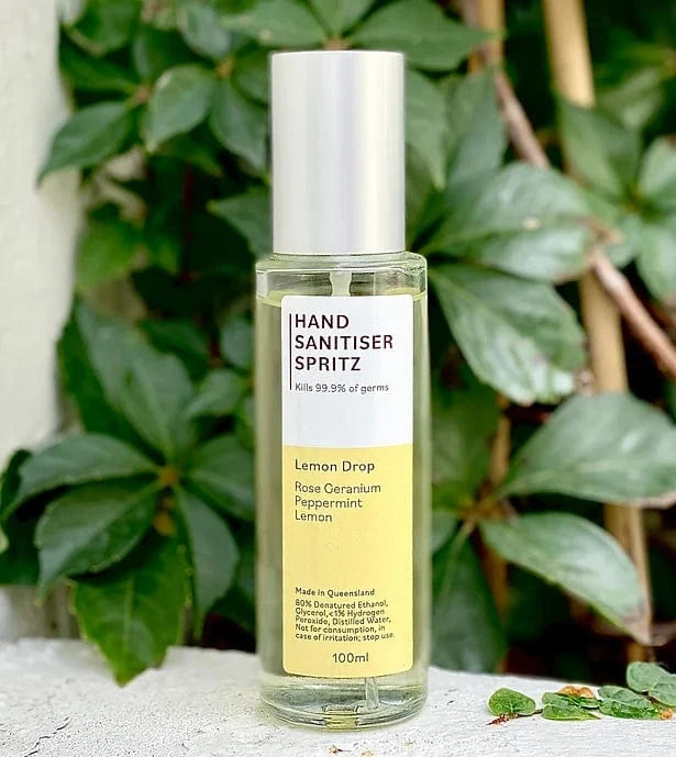 Spritz Sanitiser Peppermint and Rose Geranium Spritz Hand Sanitiser  –– 100ml
