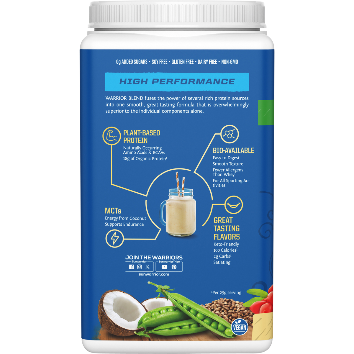 Sunwarrior Warrior Blend Vanilla 750g left-side image