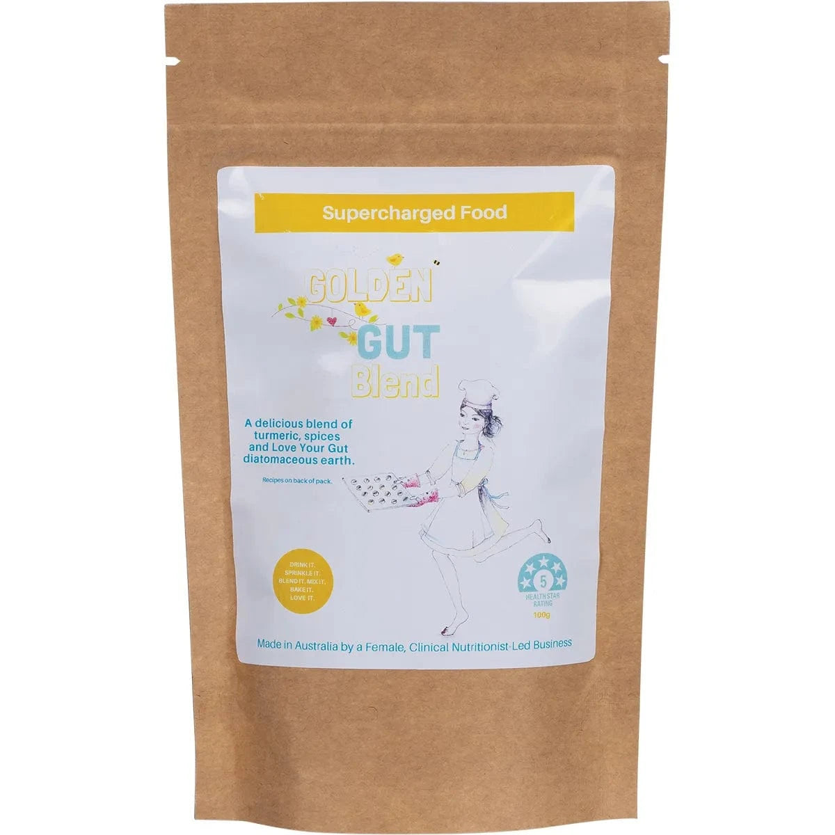 Supercharged Food Vitamins Supercharged Food Golden Gut Powder 100g
