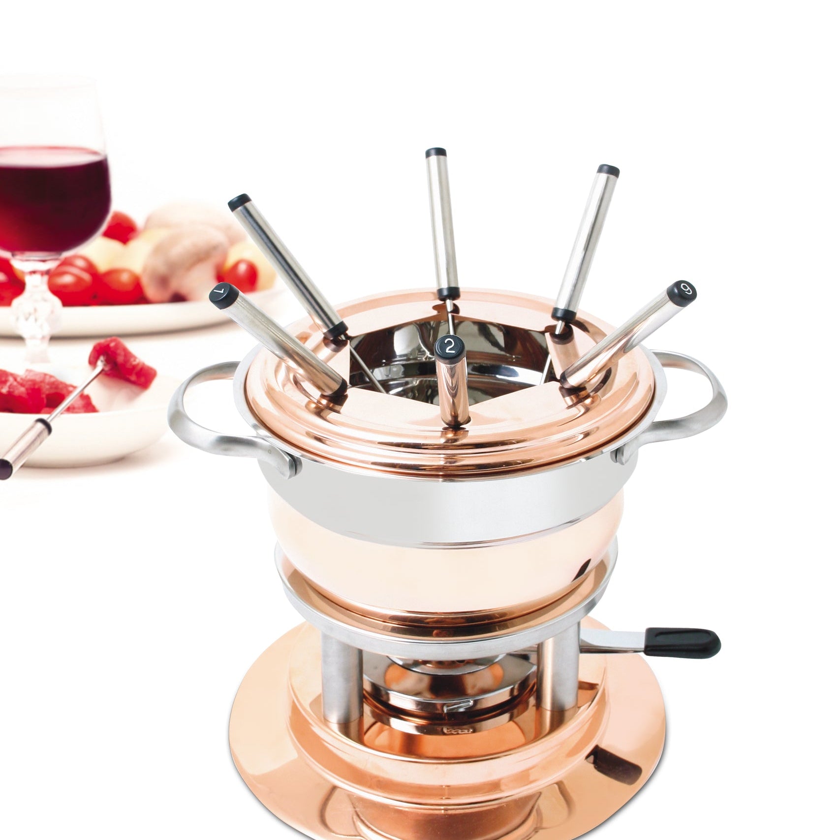 Swissmar Lausanne 11 Pc Copper Fondue Set