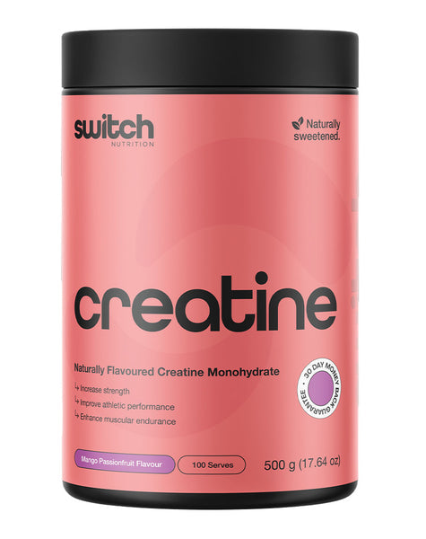 Switch Nutrition Creatine Monohydrate Mango Passionfruit 500g — exact current front packshot