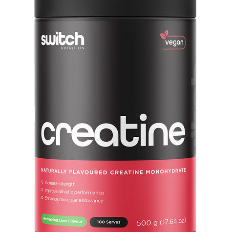 Switch Nutrition Creatine Monohydrate Refreshing Lime 500g — exact front packshot