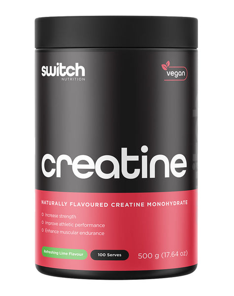 Switch Nutrition Creatine Monohydrate Refreshing Lime 500g — exact front packshot