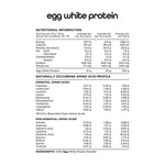 Switch Nutrition Egg White Protein Powder Unflavoured 300g — nutrition and amino acid panel
