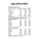 Switch Nutrition Egg White Protein Powder Unflavoured 300g — nutrition and amino acid panel