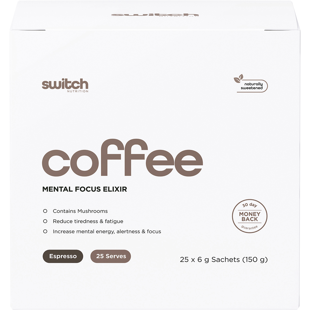 Switch Nutrition Coffee Mental Focus Elixir Espresso box image