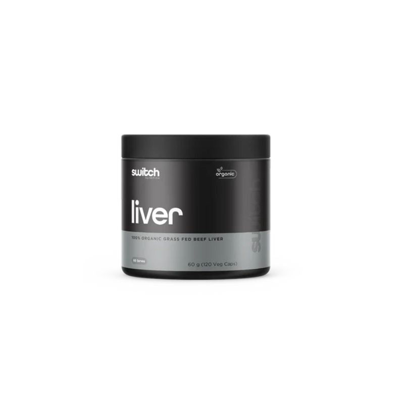 Switch Nutrition Organic Beef Liver 120 Caps front