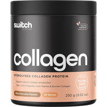 Switch Nutrition Vitamins & Supplements 250g Switch Nutrition Hydrolysed Collagen Protein Rich Chocolate