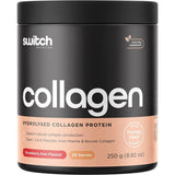 Switch Nutrition Vitamins & Supplements 250g Switch Nutrition Hydrolysed Collagen Protein Strawberry Kiwi