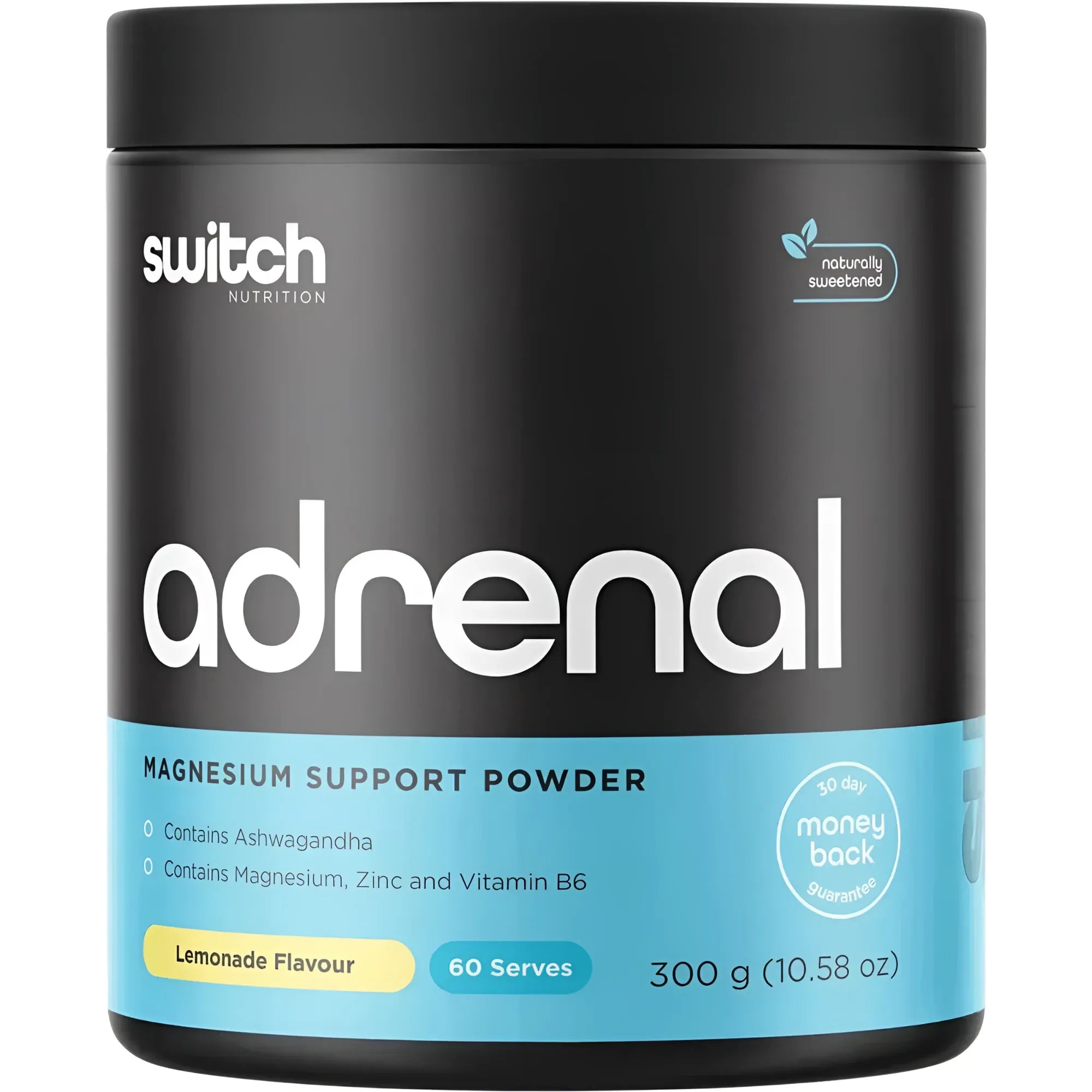 Switch Nutrition Vitamins & Supplements 300g Switch Nutrition Adrenal Magnesium Support Formula Lemonade
