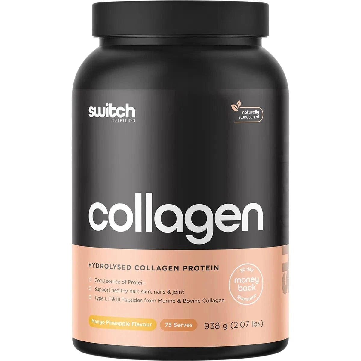 Switch Nutrition Vitamins & Supplements 938g Switch Nutrition Hydrolysed Collagen Protein Mango Pineapple