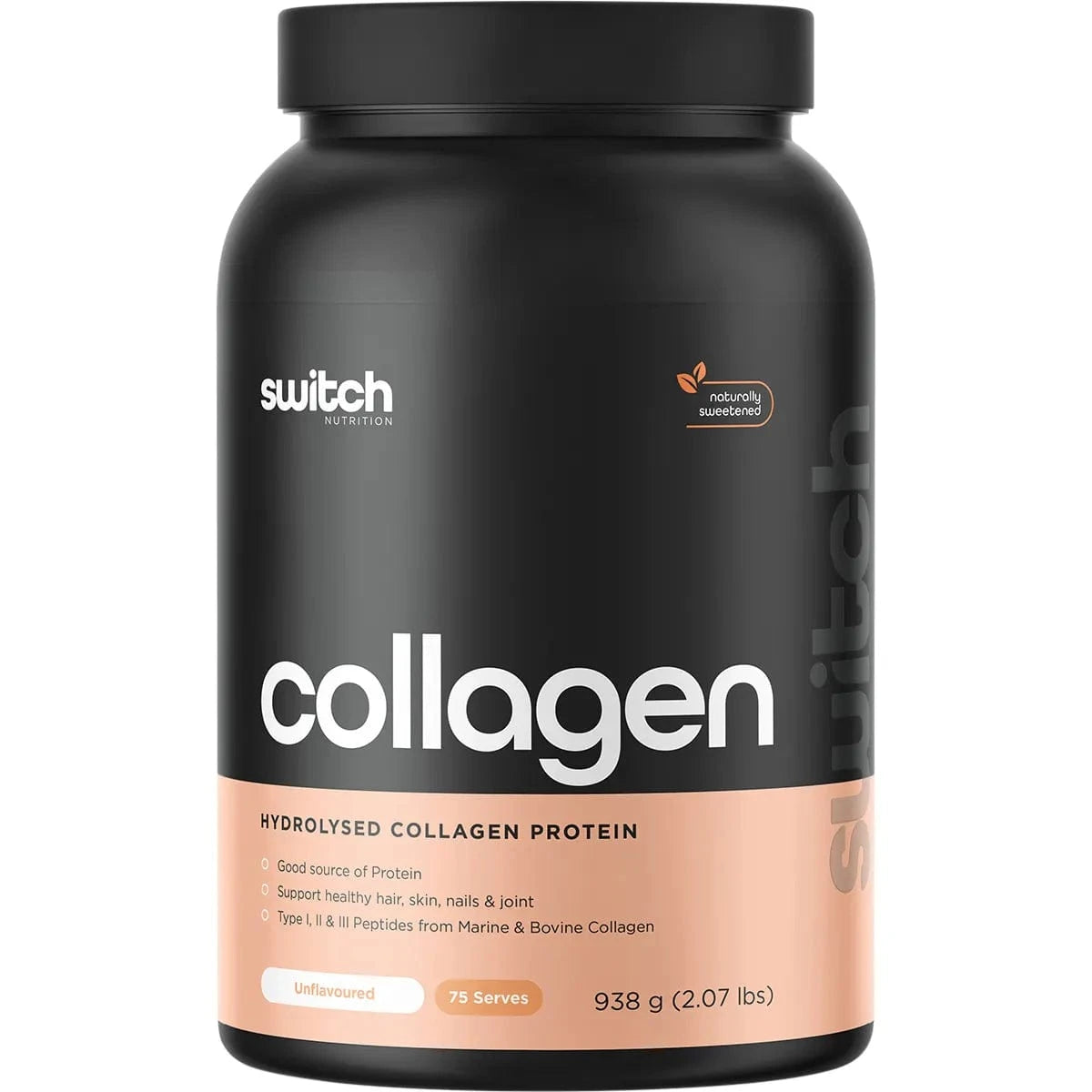 Switch Nutrition Vitamins & Supplements 938g Switch Nutrition Hydrolysed Collagen Protein Unflavoured