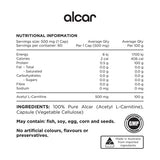 Switch Nutrition Vitamins & Supplements Switch Nutrition Alcar 100% Pure Acetyl L-Carnitine 60 Caps