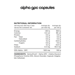 Switch Nutrition Vitamins & Supplements Switch Nutrition Alpha GPC L-Alpha Glycerylphosphorylcholine 60 Caps