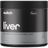 Switch Nutrition Vitamins & Supplements Switch Nutrition Beef Liver 100% Organic Grass Fed 120 Caps
