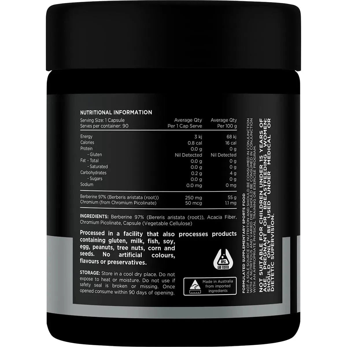 Switch Nutrition Vitamins & Supplements Switch Nutrition Berberine+ Plus Chromium Picolinate 90 Caps