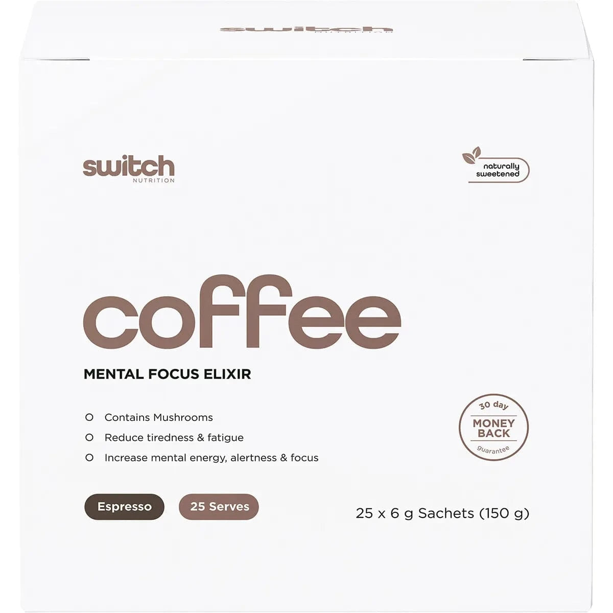 Switch Nutrition Vitamins & Supplements Switch Nutrition Coffee Mental Focus Elixir 25pk