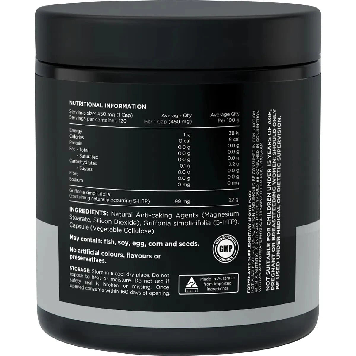 Switch Nutrition Vitamins & Supplements Switch Nutrition Griffonia Naturally Occurring 5-HTP 120 Caps