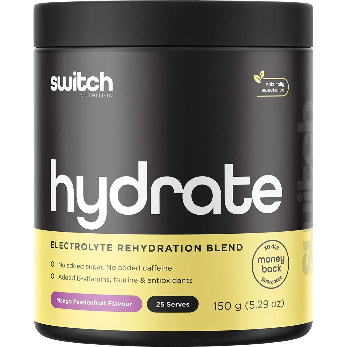 Switch Nutrition Vitamins & Supplements Switch Nutrition Hydrate Electrolytes No Added Sugar Mango Passionfruit 150g