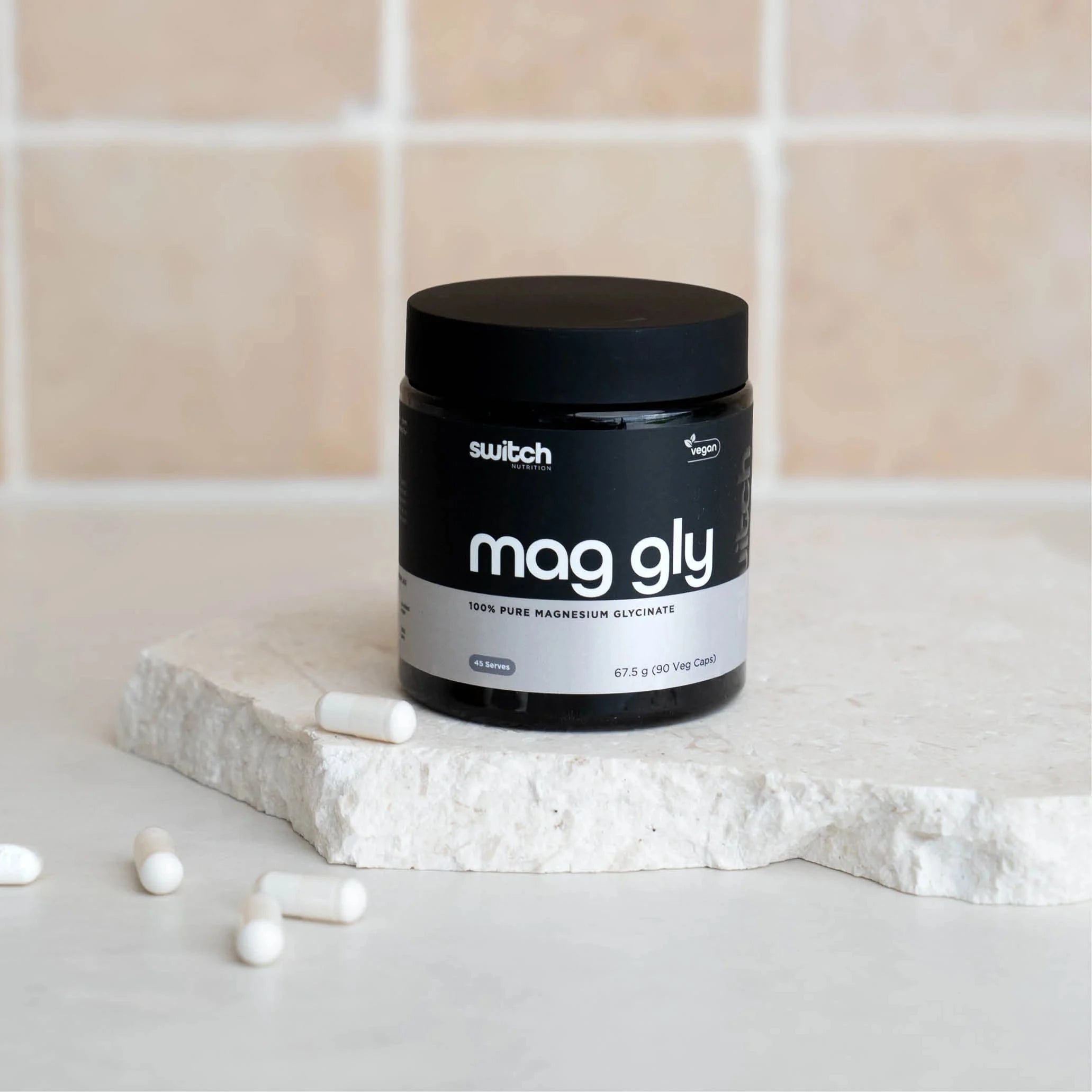 Switch Nutrition Vitamins & Supplements Switch Nutrition Mag Gly 100% Pure Magnesium Glycinate 90 Caps