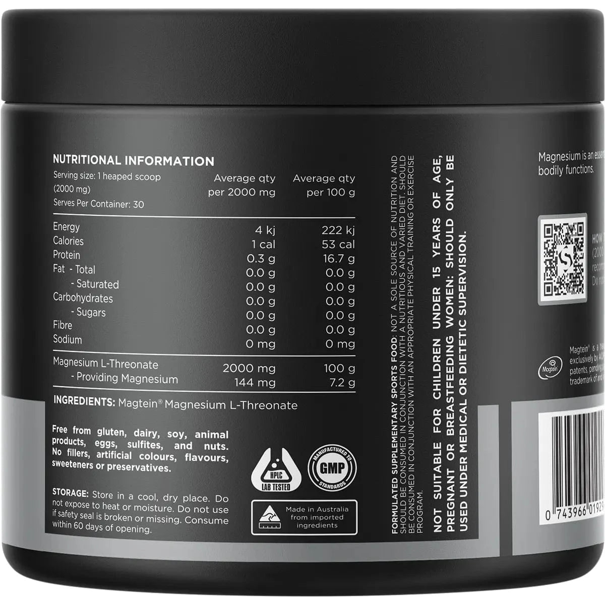 Switch Nutrition Vitamins & Supplements Switch Nutrition Mag3 100% Pure Magnesium L-Threonate 60g