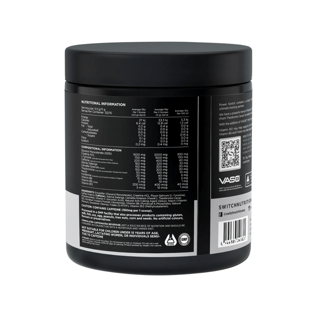 Switch Nutrition Vitamins & Supplements Switch Nutrition Power Performance Energy Blend Mango Pineapple 165g