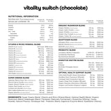 Switch Nutrition Vitamins & Supplements Switch Nutrition Vitality Revitalising Greens Powder Chocolate 150g