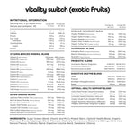 Switch Nutrition Vitamins & Supplements Switch Nutrition Vitality Revitalising Greens Powder Strawberry Kiwi 150g