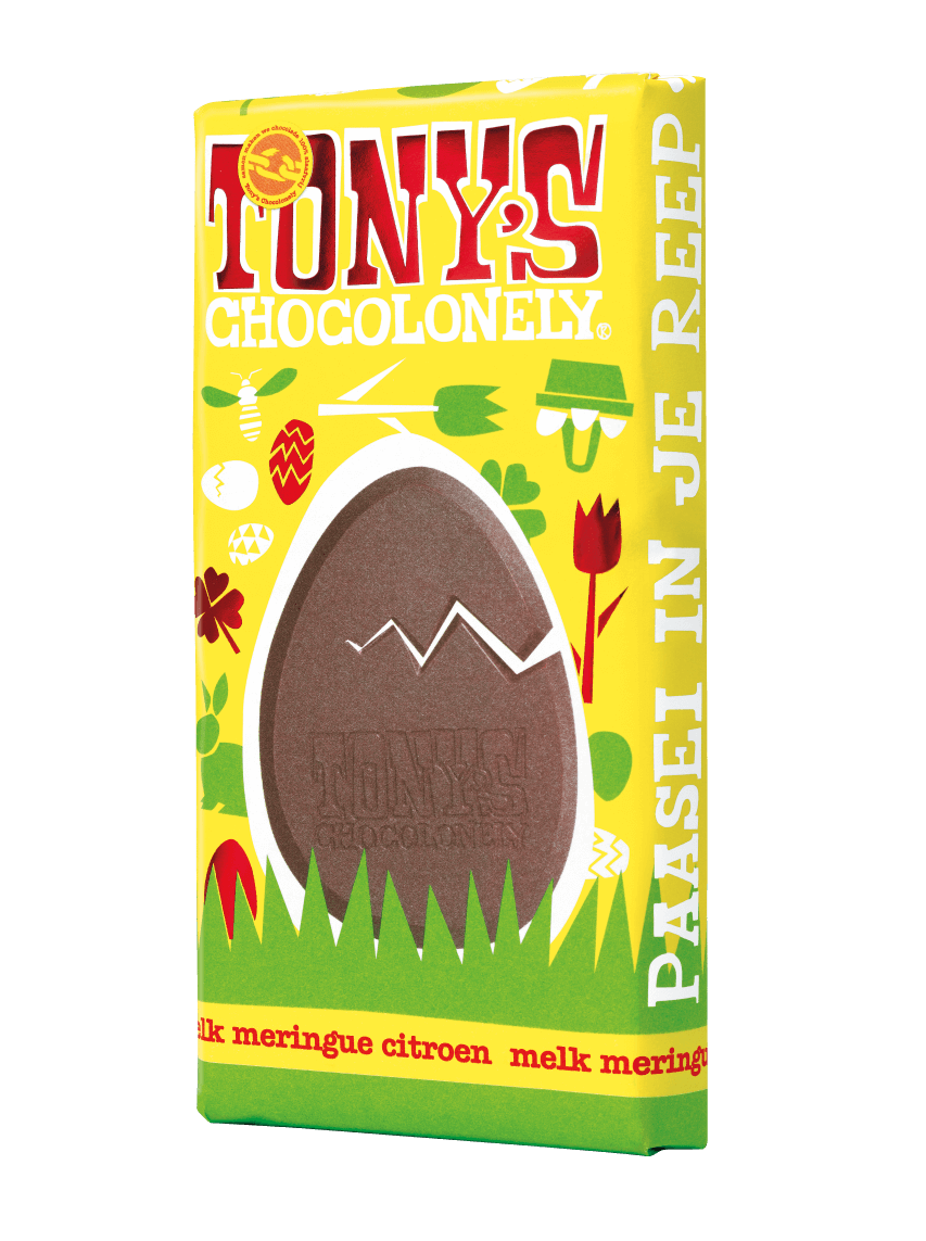 Tony’s Chocolate Easter Bar Milk Meringue Lemon 180 Grams