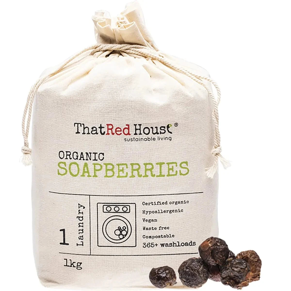 That Red House Laundry Supplies 365+ Washloads 1kg That Red House Organic Soapberries