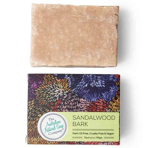 The Australian Natural Soap Company Bath & Body The Australian Natural Co Hand & Body Australian Bush Soap Sandalwood Bark 100g