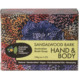The Australian Natural Soap Company Bath & Body The Australian Natural Co Hand & Body Australian Bush Soap Sandalwood Bark 100g